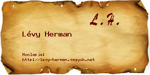 Lévy Herman névjegykártya